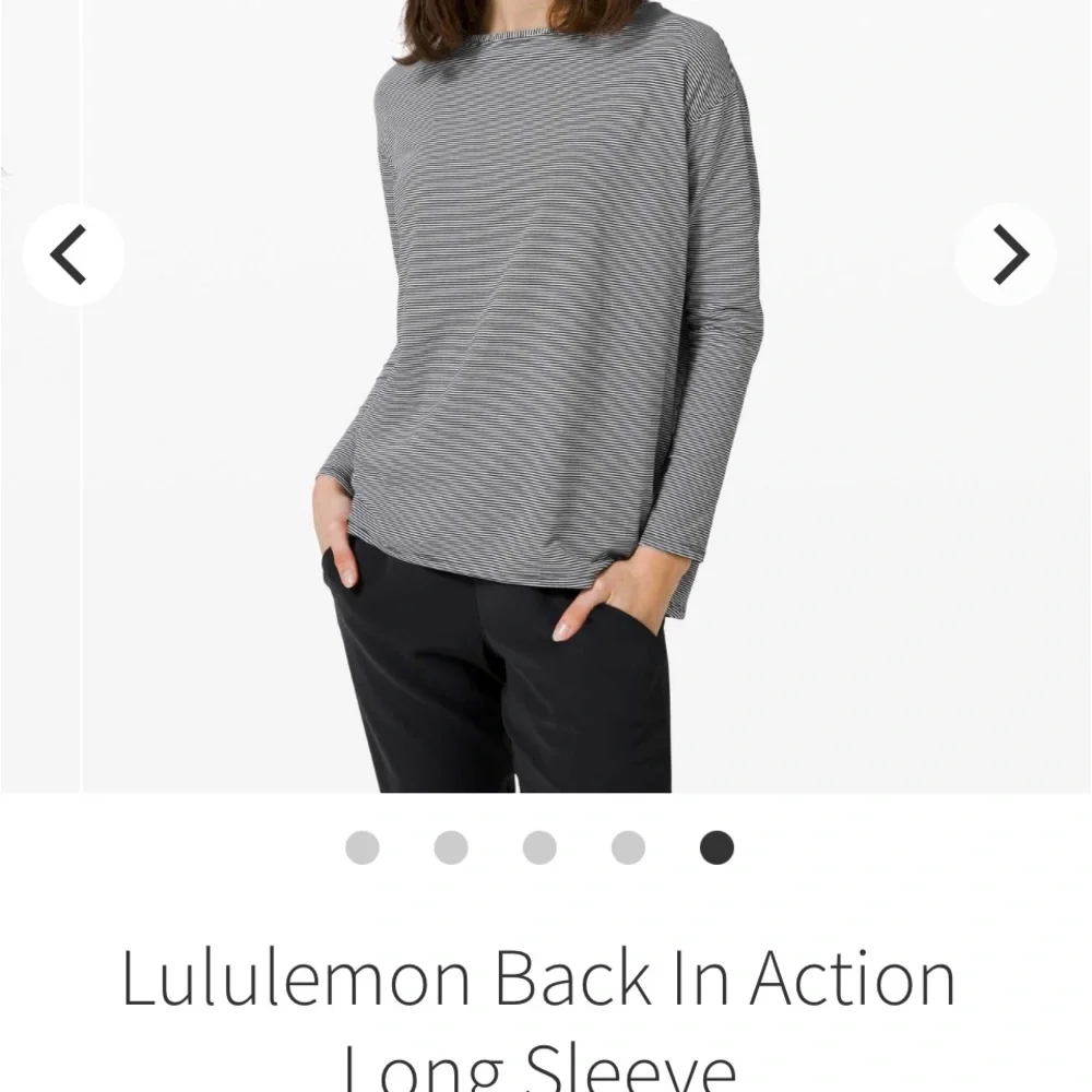 lululemon athletica Gray Ribbed Long Sleeve Tee - Picture 2 of 6